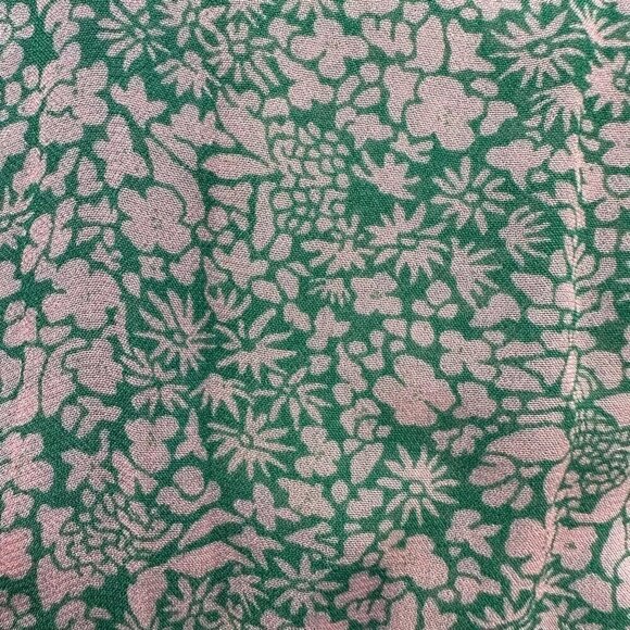 Hatch The Cosette Smocked Midi Dress Lotus Print Green Pink Size 2 M/L - Picture 9 of 12